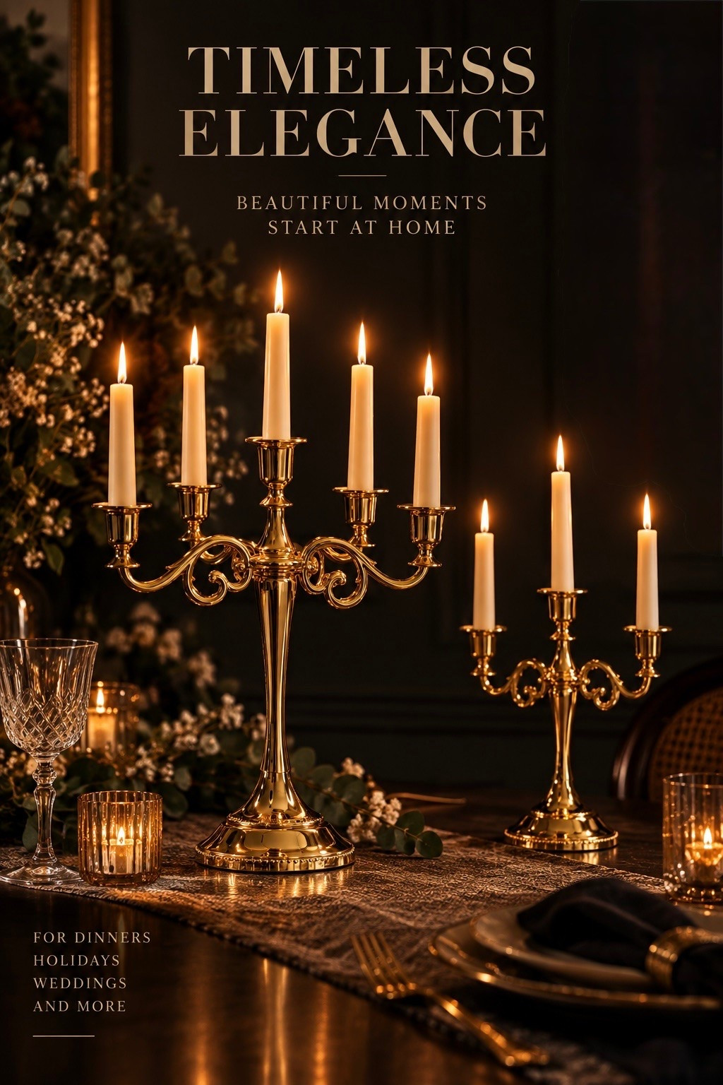 The kind of detail that makes the whole table feel more expensive. ✨

Classic gold candelabras bring instant warmth, height, and old-world elegance to a tablescape—whether it’s a quiet dinner at home, a holiday gathering, or a full celebration.

Proof you don’t need a special occasion to make dinner feel like one. 🕯️

#AmazonFinds #AmazonHome #Candelabra #Candleholders #Tablescape #TableDecor #DiningRoomDecor #EntertainingAtHome #HostInStyle #OldWorldStyle #ClassicInteriors #LuxuryHome #AffordableLuxury #ElevatedLiving #CallsignDesign