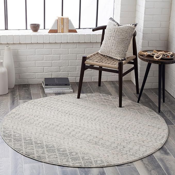 Artistic Weavers Chester Boho Moroccan Area Rug,6' Round,Grey | Amazon (US)