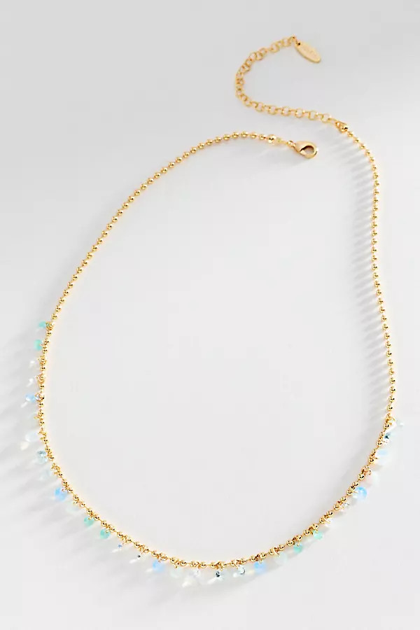 Delicate Crystal Droplet Necklace | Anthropologie (US)