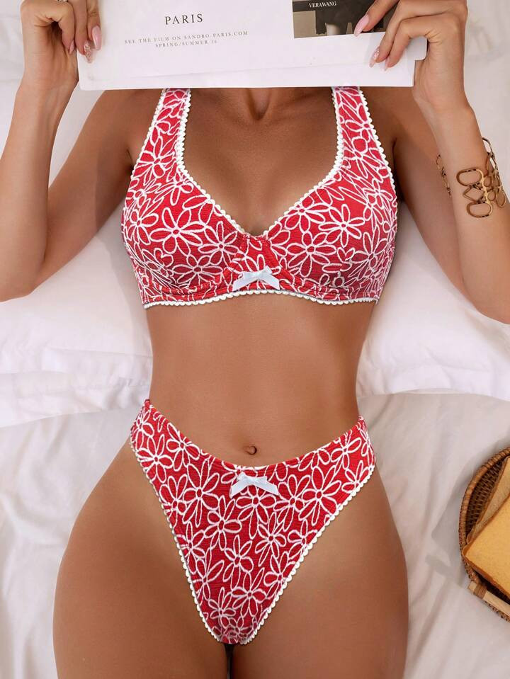 Red And White Swim | SHEIN