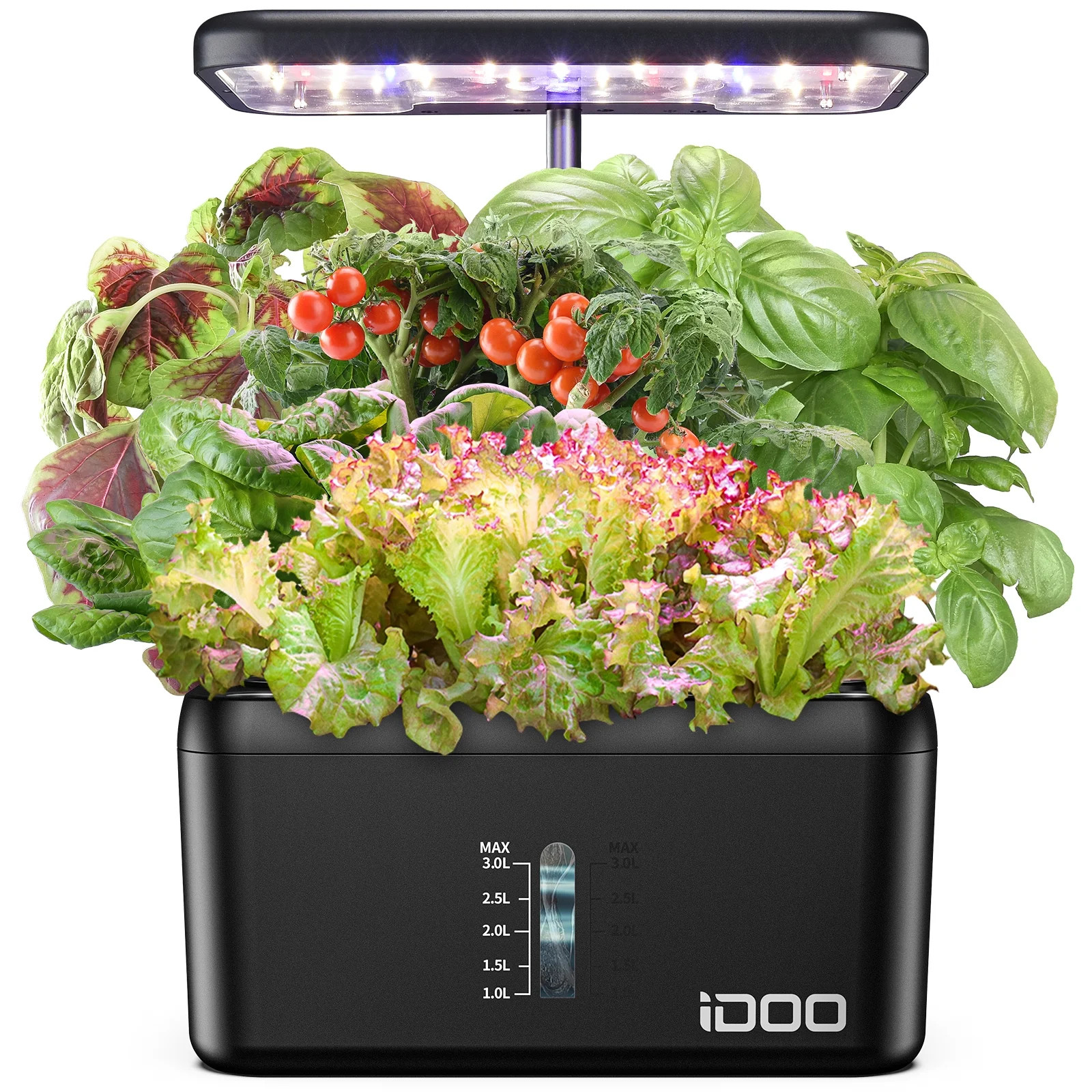 iDOO 8 Pods Hydroponic Growing System, Indoor Herb Garden Kit with Automatic Timer LED Grow Light | Walmart (US)