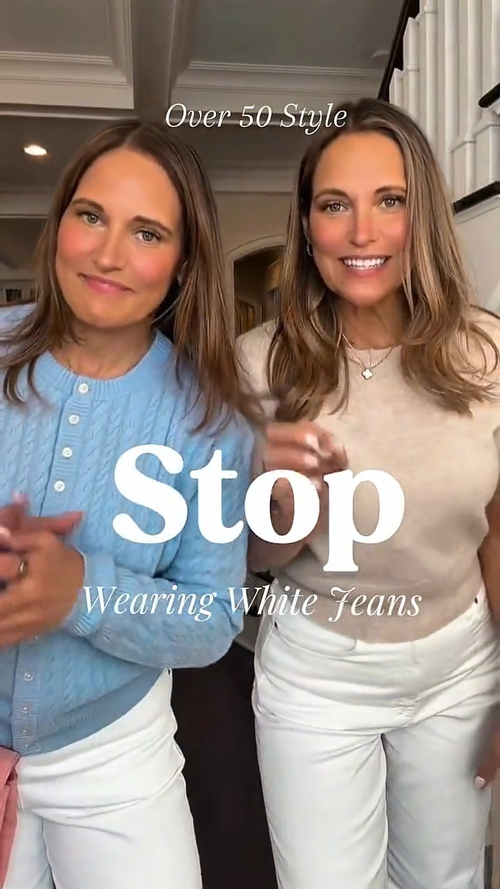 Stop wearing stark white jeans. M

#LTKMothersDay #LTKootd #LTKOver40