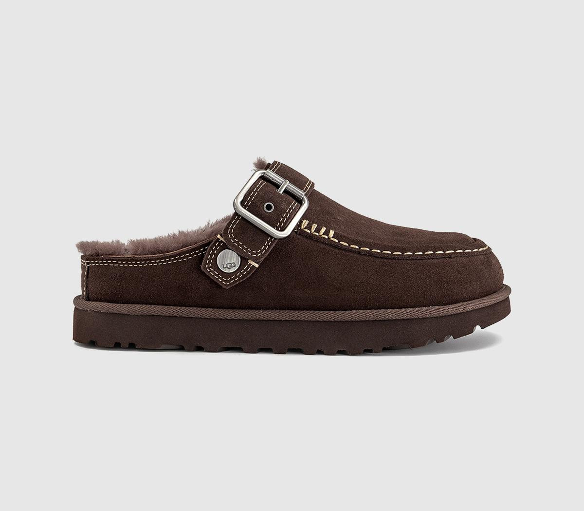 UGG Womens Goldenstar Evelina Clogs Burnt Cedar Brown, 6 | Office Shoes (UK)