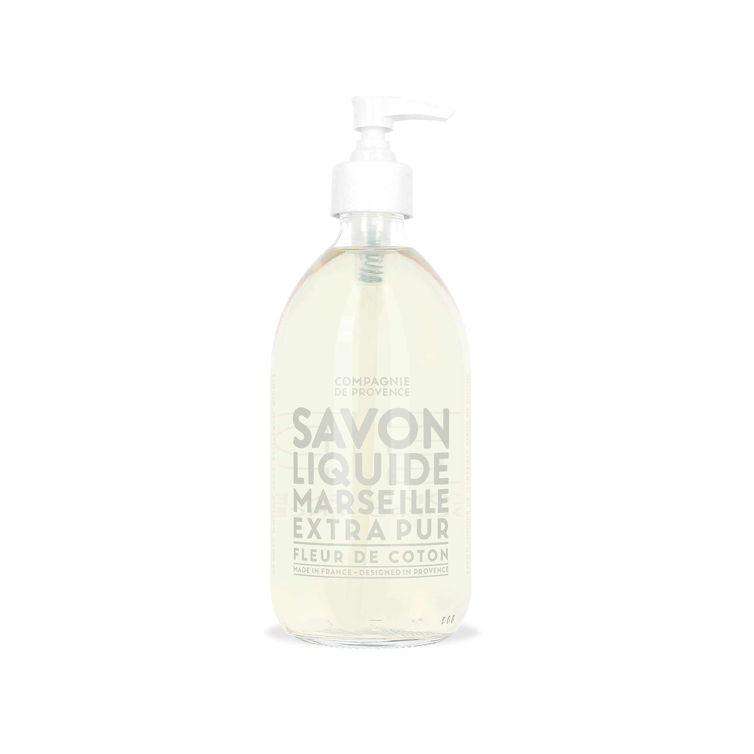 Compagnie de Provence Savon de Marseille Extra Pure Liquid Soap - Cotton Flower - 16.7 Fl Oz Glas... | Amazon (US)