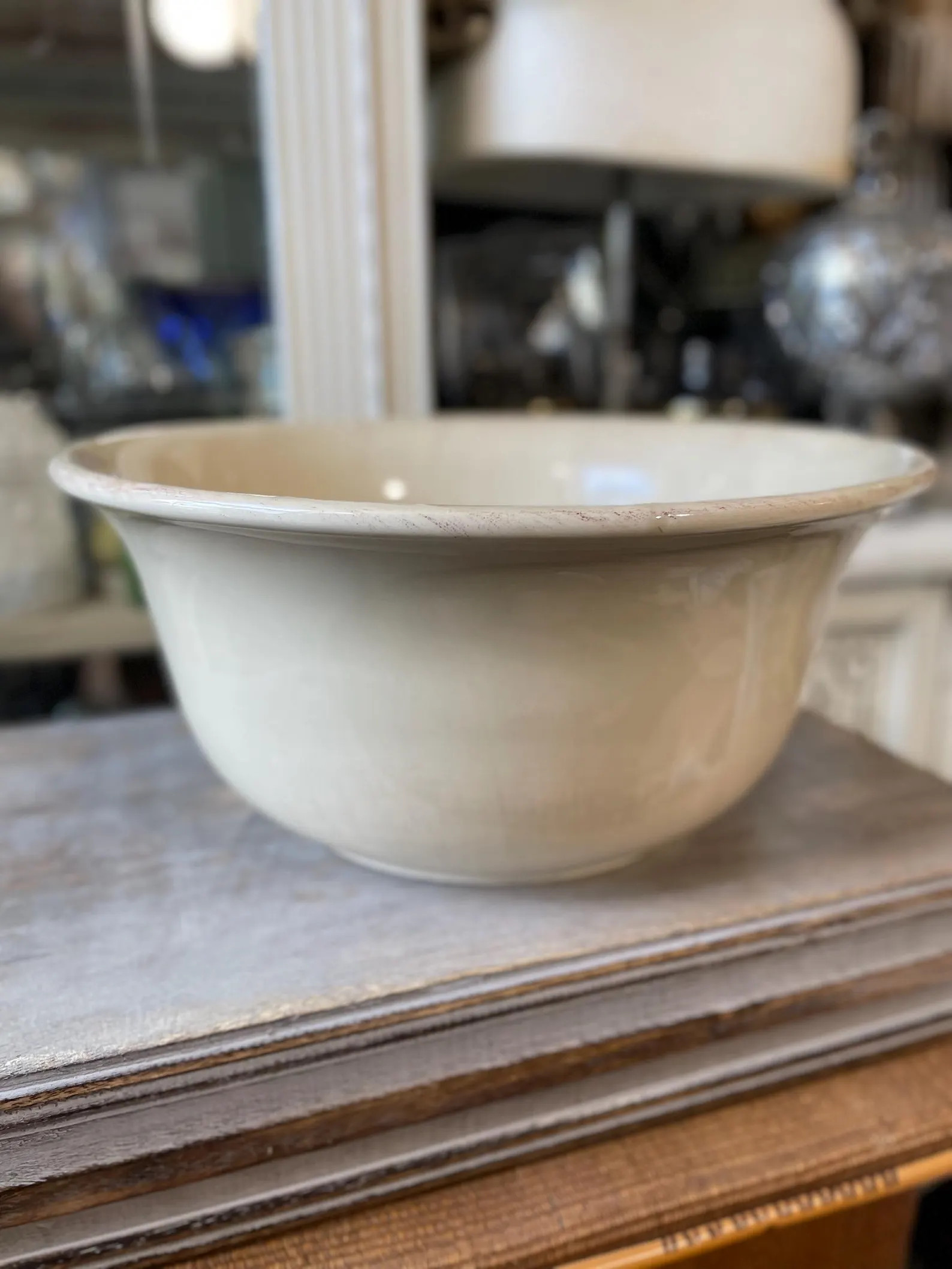 Pier 1 Toscana white stoneware large serving Bowl Rustic Farmhouse French Country cottage table D... | Etsy (Global)