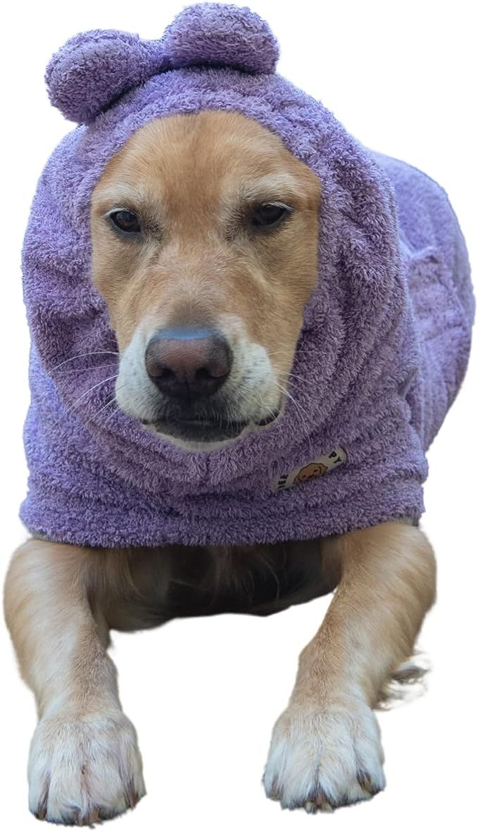 DERPYCHAPPY Premium Dog Bathrobe Towel, Absorbent Microfiber Robe for Small Medium Extra Large Do... | Amazon (US)