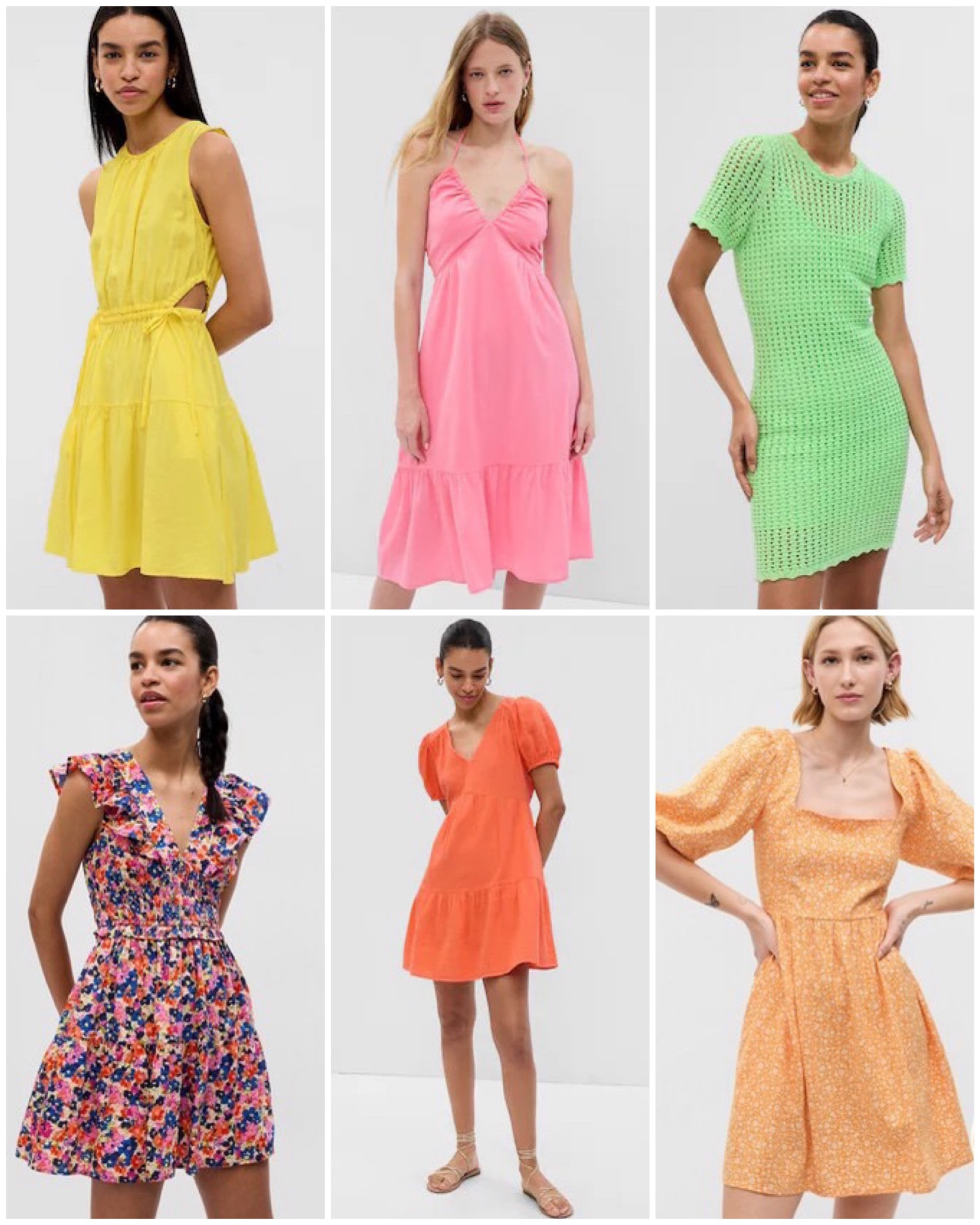 Spring Dresses at Gap

Clear - yellow, pink, floral, oranges
Warm - yellow, floral, oranges
Light - pink, green, light orange


[based on stock photos]

#LTKsalealert #LTKstyletip #LTKunder100