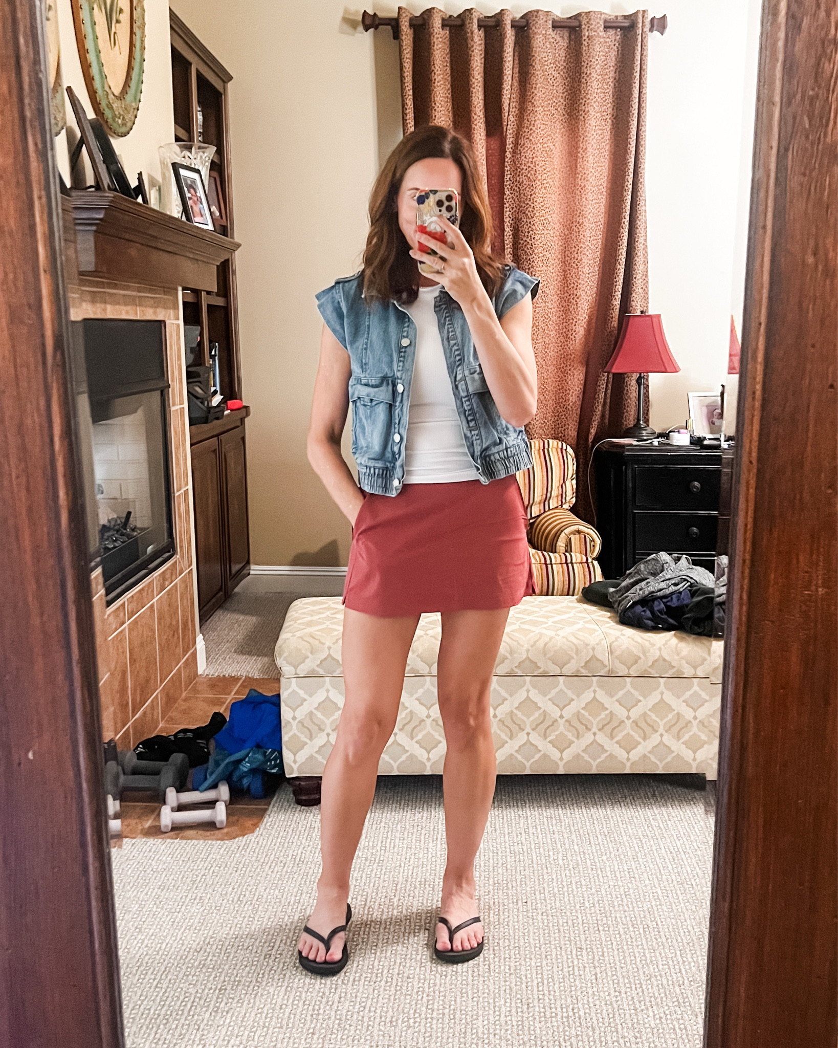 5’9” • Size small • Size 27 

I sized down in this skort to a 4.  

#LTKStyleTip #LTKActive #LTKOver40