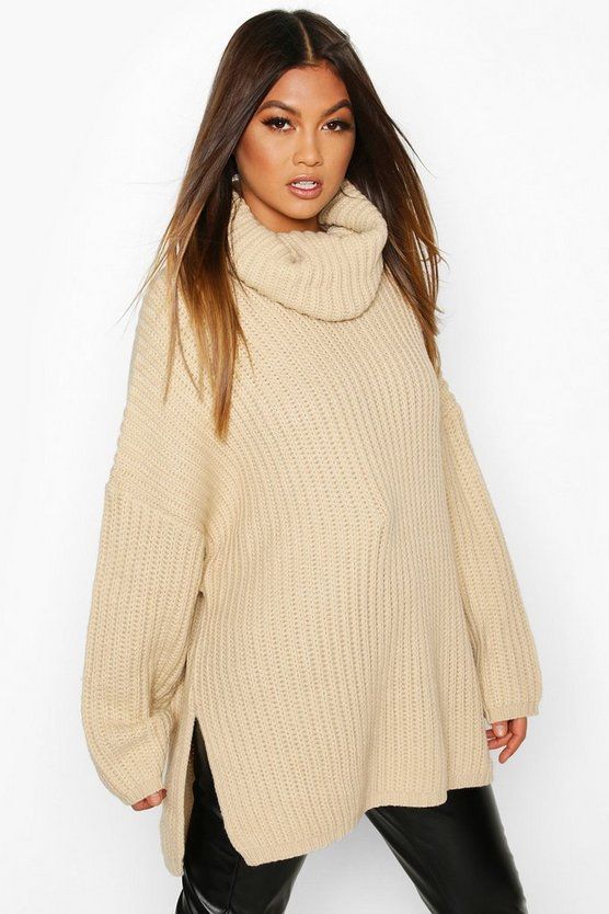 Chunky Oversized Boyfriend Sweater | Boohoo.com (US & CA)