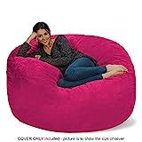 Chill Sack Bean Bag Chair Cover, 5-Feet, Microsuede - Pink | Amazon (US)