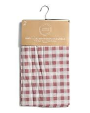 2pc Gingham Cottage Window Panels | TJ Maxx