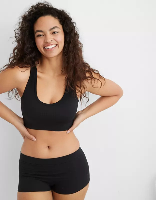 Aerie Ribbed Seamless Tank Bralette | American Eagle Outfitters (US & CA)