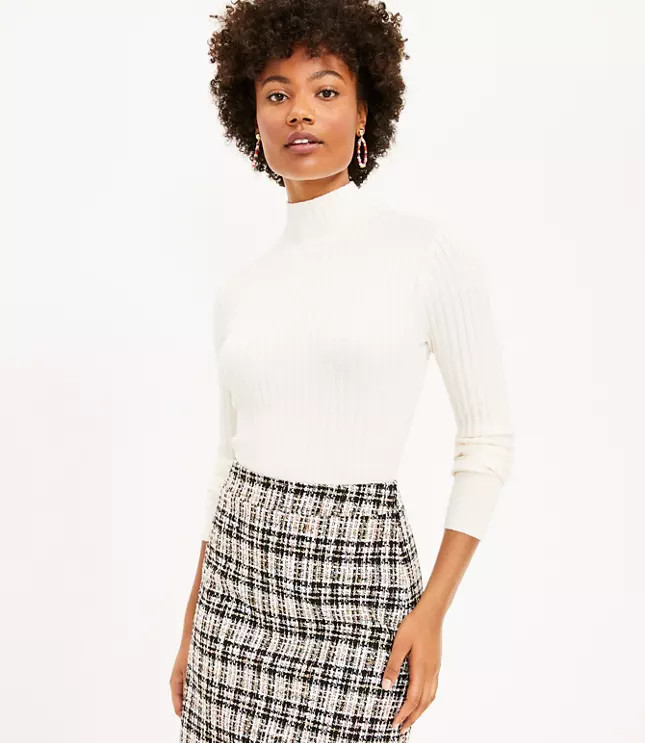 Ribbed Turtleneck Sweater | LOFT