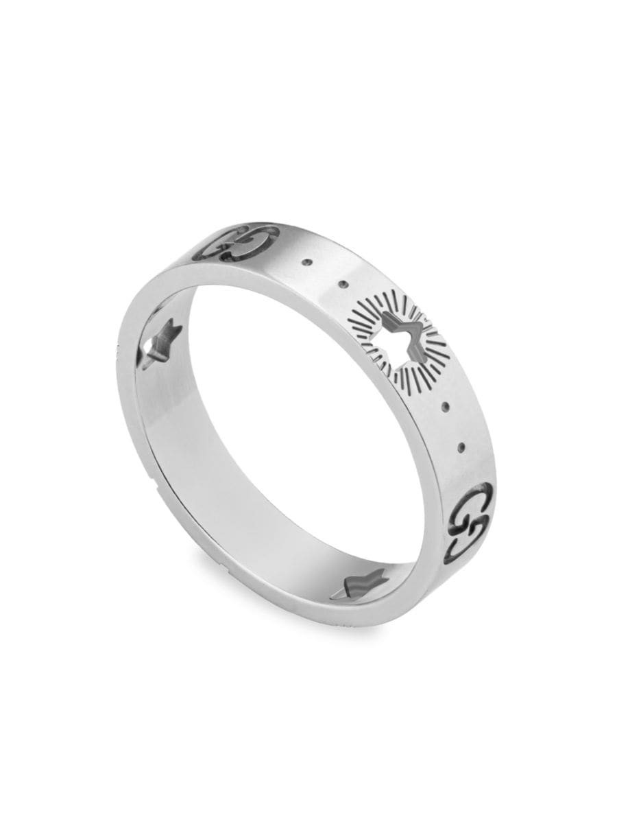 Icon 18K White Gold Star Detail Ring | Saks Fifth Avenue