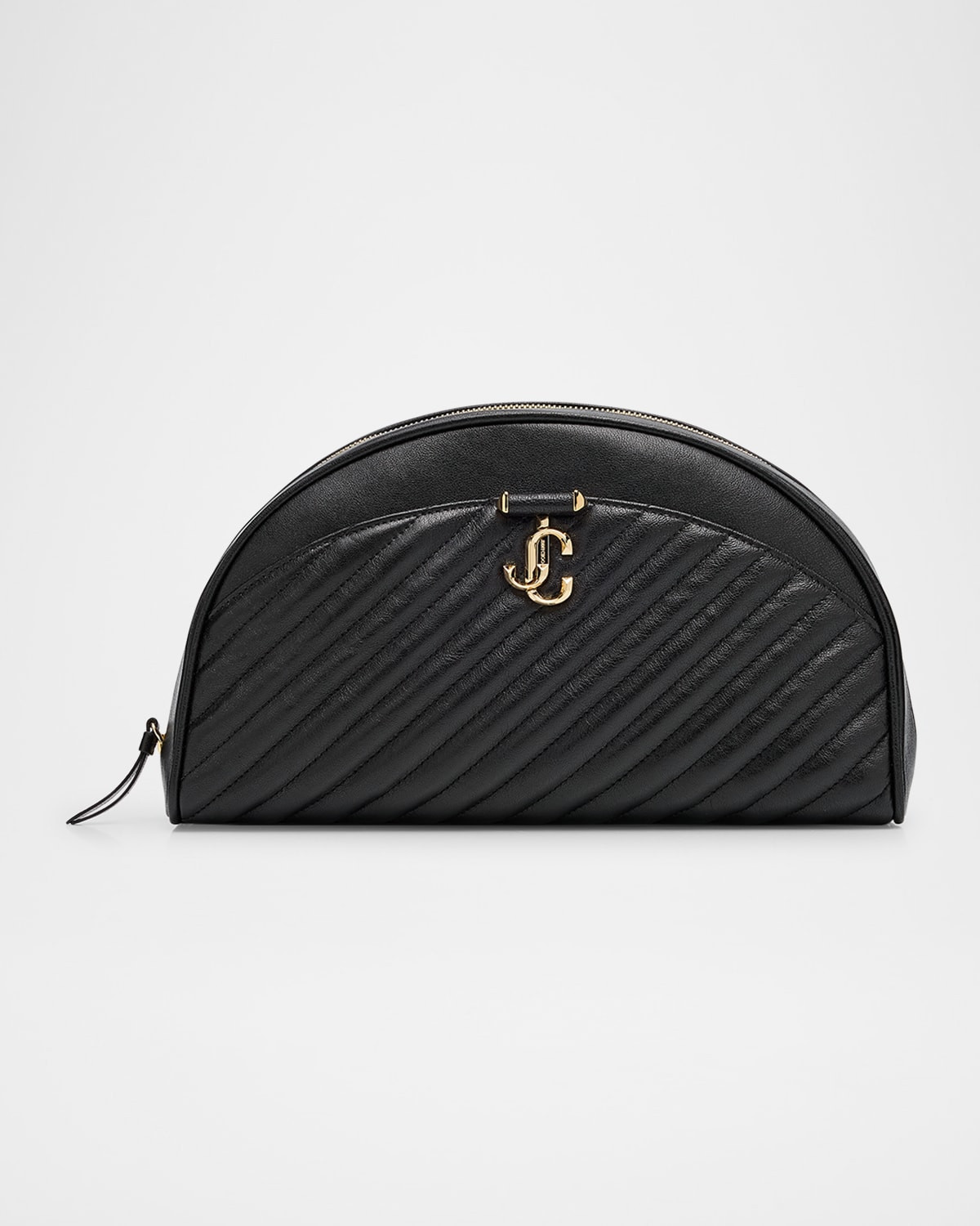 Avenue Quilted Leather Curve Pouch Bag | Neiman Marcus