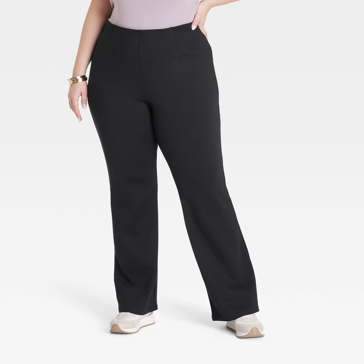Women's High-Rise Ponte Flare Pull-On Pants - Ava & Viv™ | Target