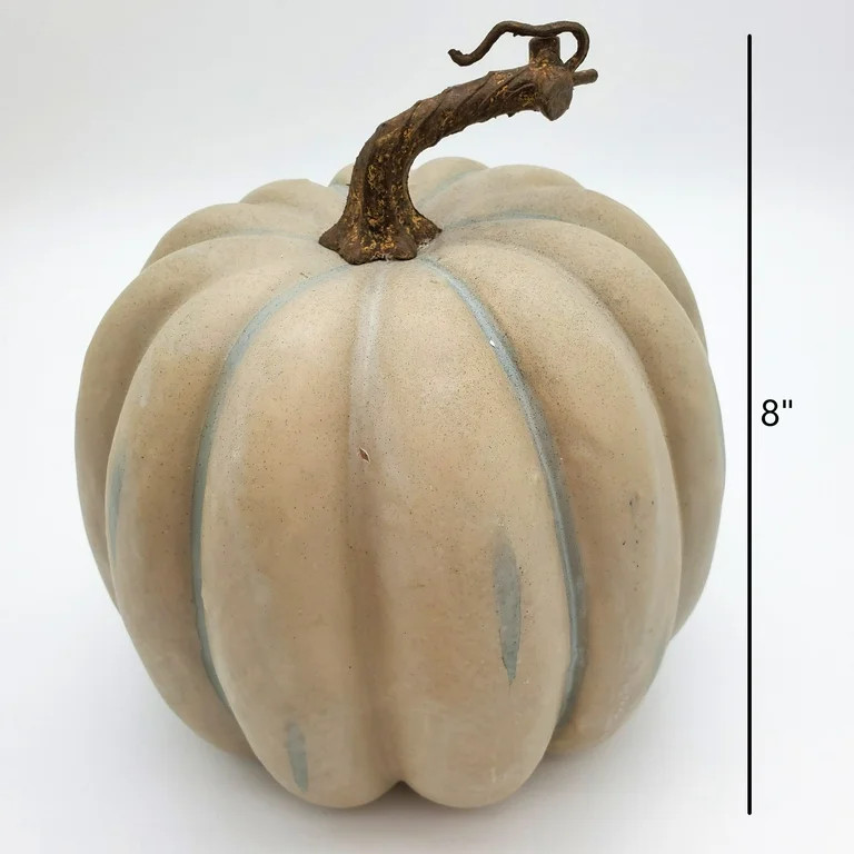 Harvest 8 in Beige Foam Pumpkin Decoration, Way to Celebrate | Walmart (US)