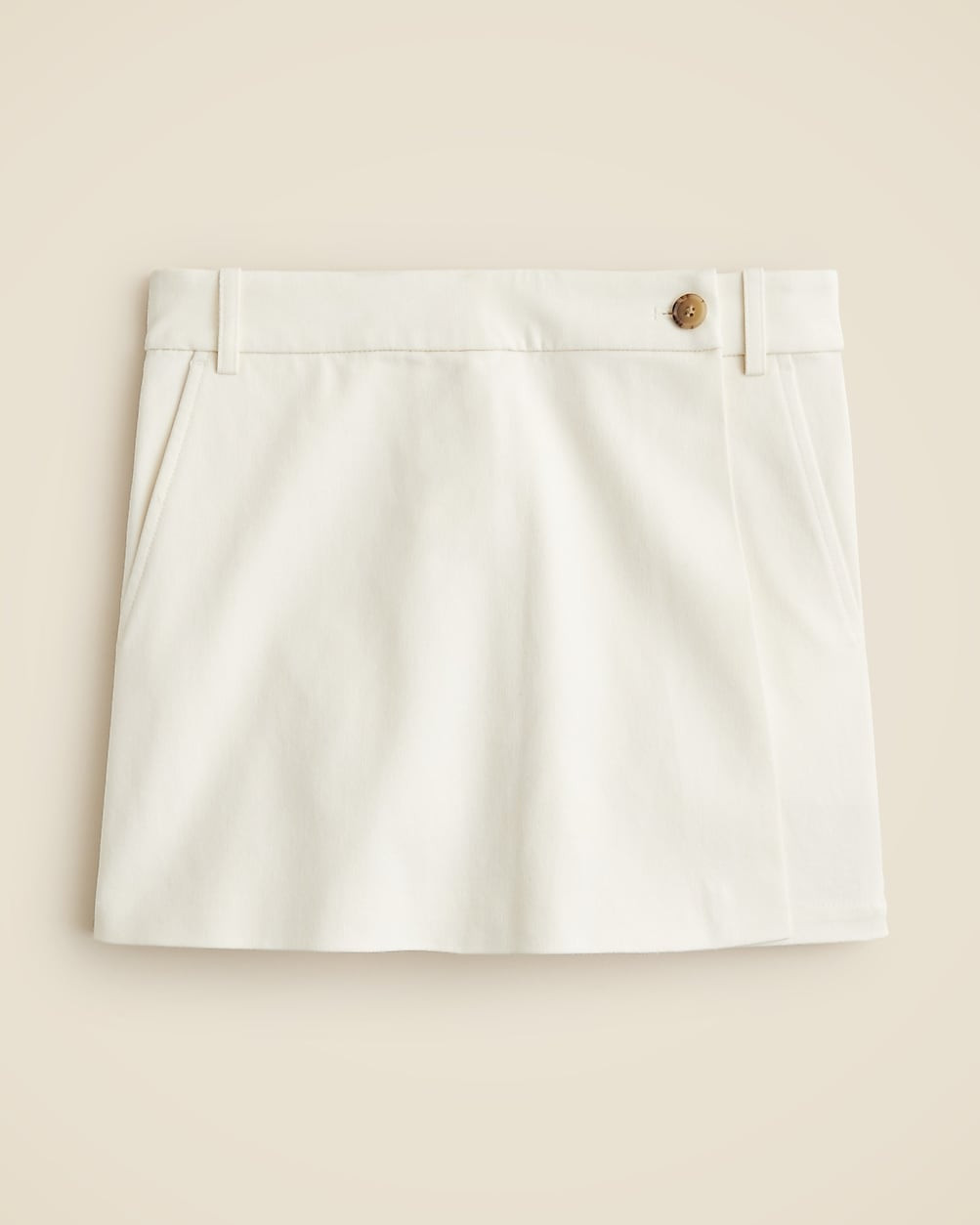Wrap-front skort in bi-stretch cotton blend | J. Crew US