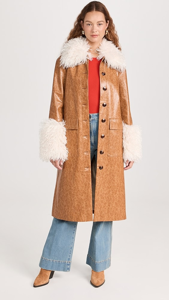 KITRI Simone Brown Vinyl Coat | Shopbop | Shopbop
