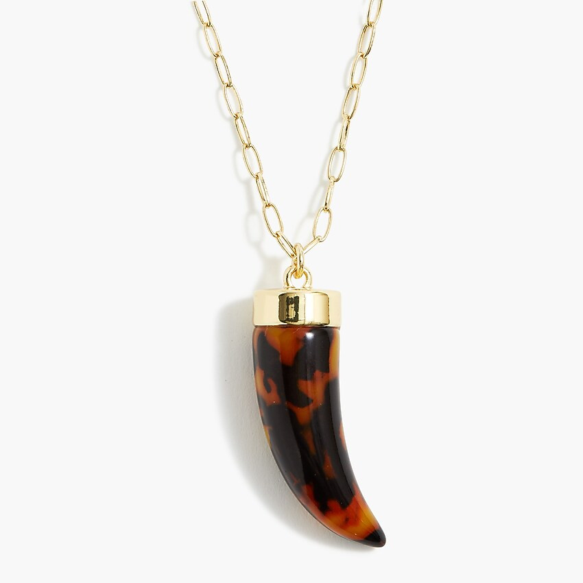 Tortoise horn necklace | J.Crew Factory