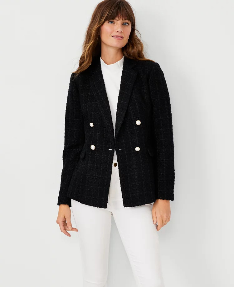 The Tweed Double Breasted Blazer | Ann Taylor (US)