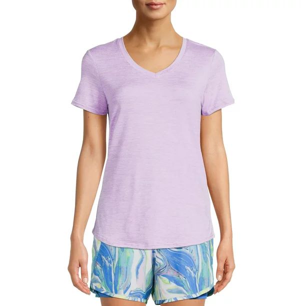 Avia Women's Transition V-Neck Short Sleeve T-Shirt - Walmart.com | Walmart (US)