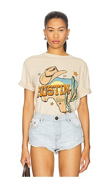 Junk Food Austin Texas Tee in Camel from Revolve.com | Revolve Clothing (Global)