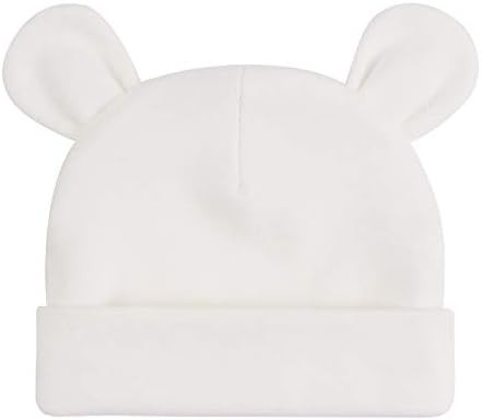 Duoyeree Baby Hat Newborn Hat Adorable Cotton Bear Ear Beanie Cap for Infant Girl Boy 0-6 Months, Wh | Amazon (US)