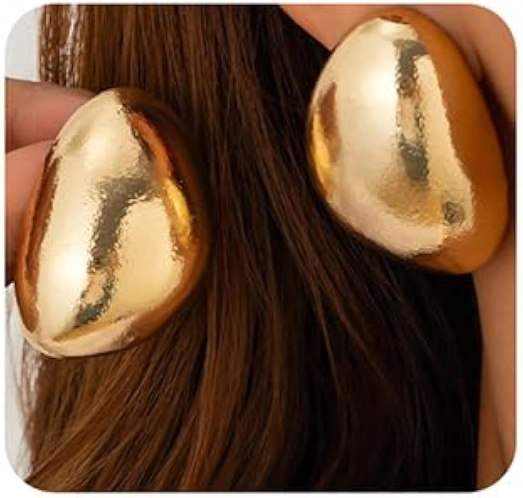 Xerling Statement Earrings for Women Chunky Puffy Geometric Trendy Earrings Fashion Jewelry Gifts | Amazon (US)