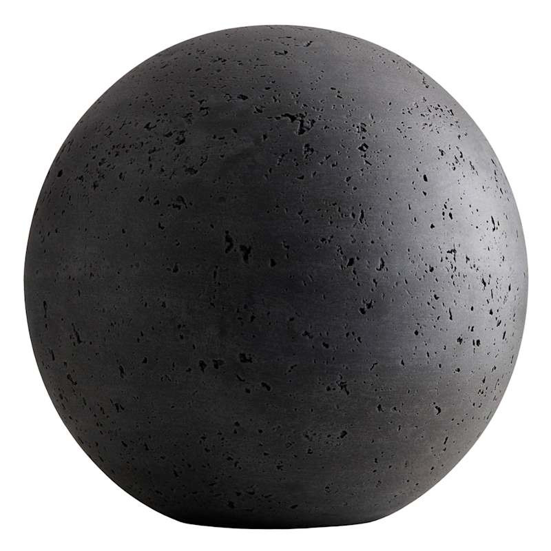 Black Cement Outdoor Sphere, Large | At Home