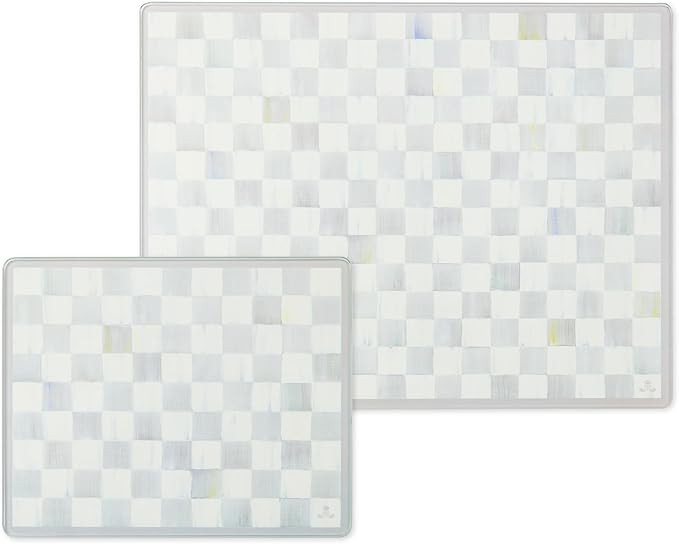 MACKENZIE-CHILDS Set of 2 Tempered Glass Cutting Boards, Countertop Cutting Boards, Gray-and-Whit... | Amazon (US)