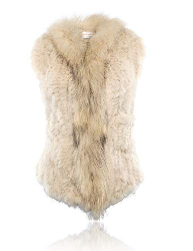 HEIZZI Genuine Rabbit Fur Vest for Women, Ladies Fur Vest with Pocket Soft, Comfortable, Womens Fur Vest | Amazon (US)