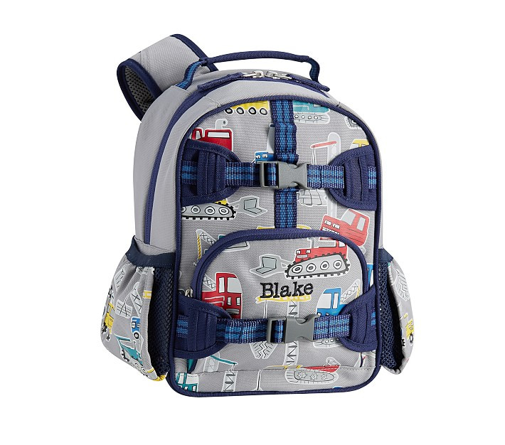Mackenzie Gray Jax Construction Glow-in-the-dark Backpacks | Pottery Barn Kids