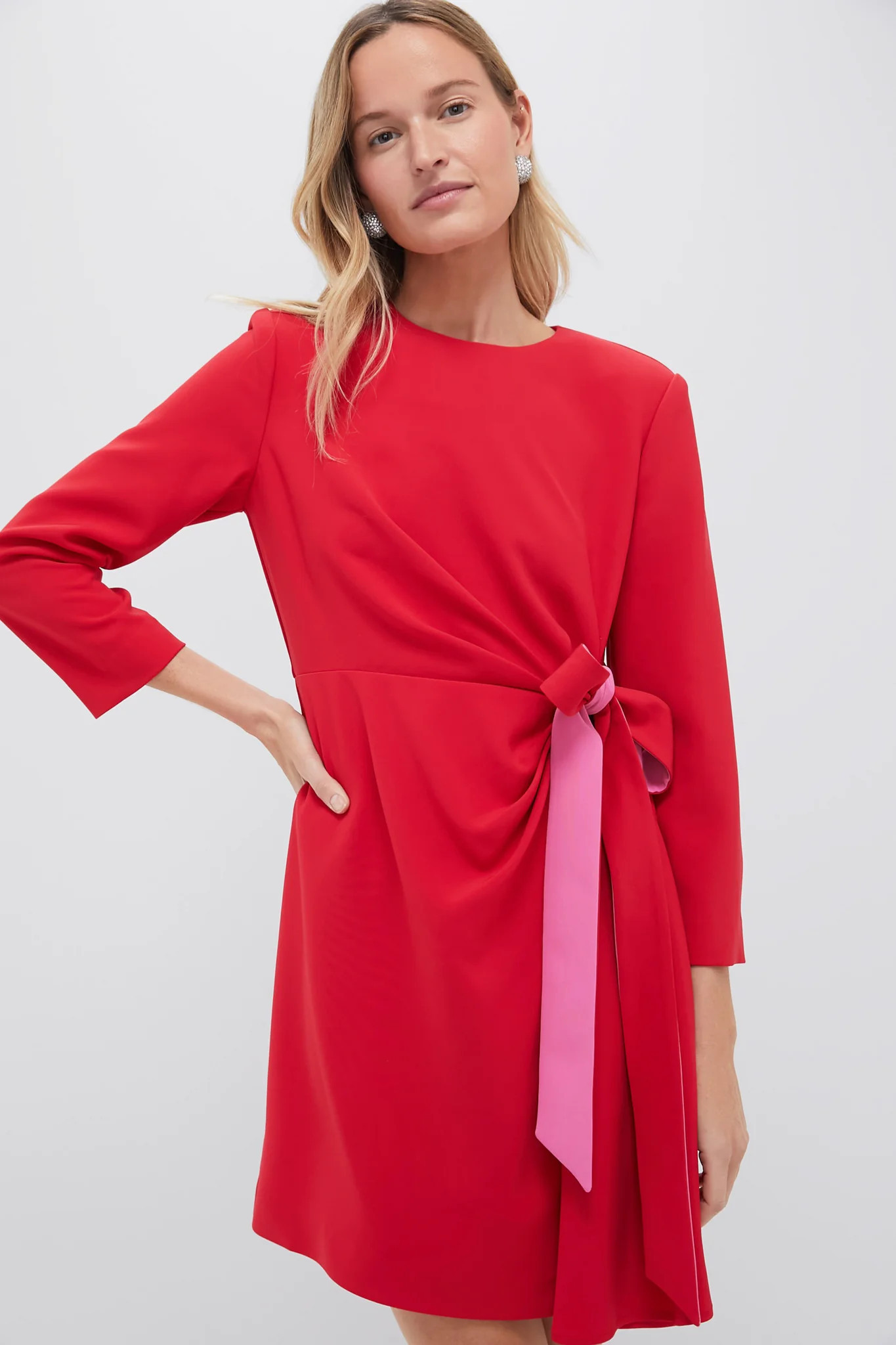 Poppy and Hot Pink Sienna Wrap Dress | Tuckernuck (US)