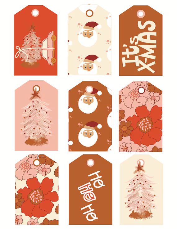 Digital Christmas Gift Tags Christmas Tags Santa Gift Tags | Etsy | Etsy (US)