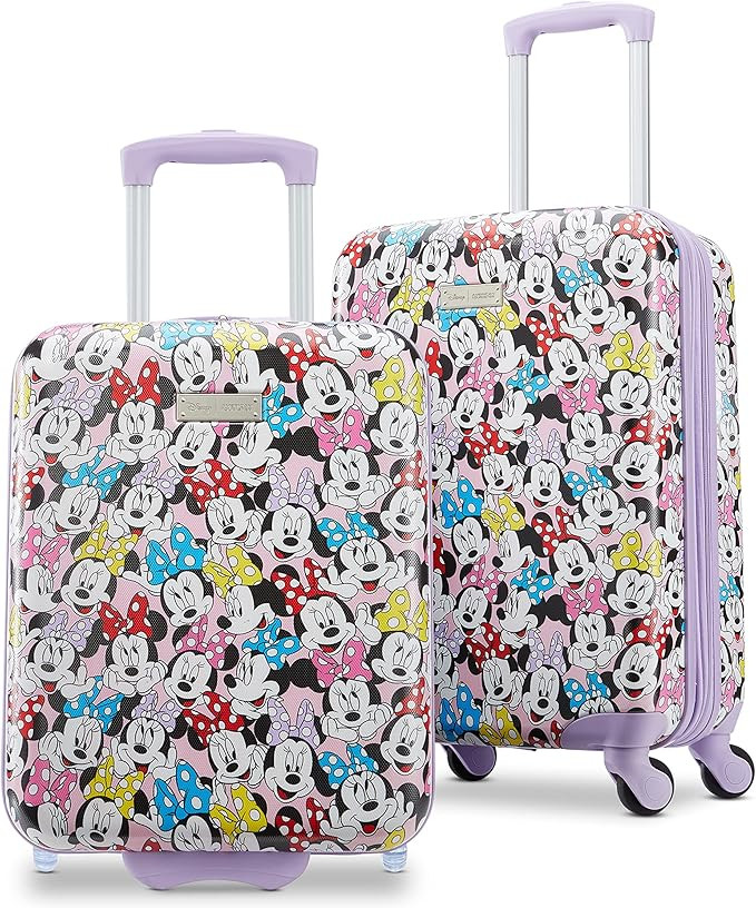 American Tourister Disney Hardside Luggage with Spinners, Minnie Pastel, 2-Piece Set (18/20) | Amazon (US)