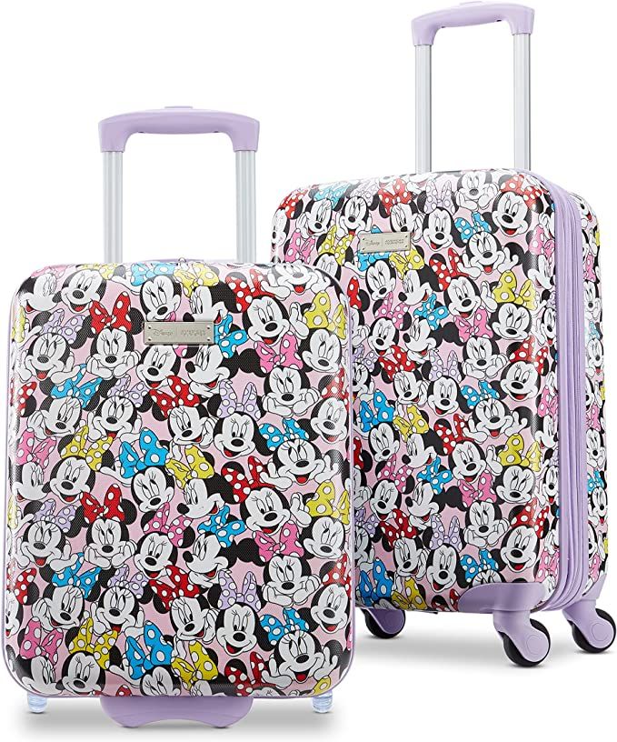 American Tourister Disney Hardside Luggage with Spinners, Minnie Pastel, 2-Piece Set (18/20) | Amazon (US)