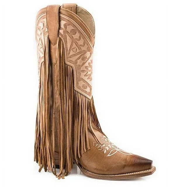 Women’s Stetson Sloane Leather Boots Handcrafted Gold | Walmart (US)