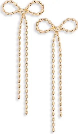 Bead Chain Bow Drop Earrings | Nordstrom