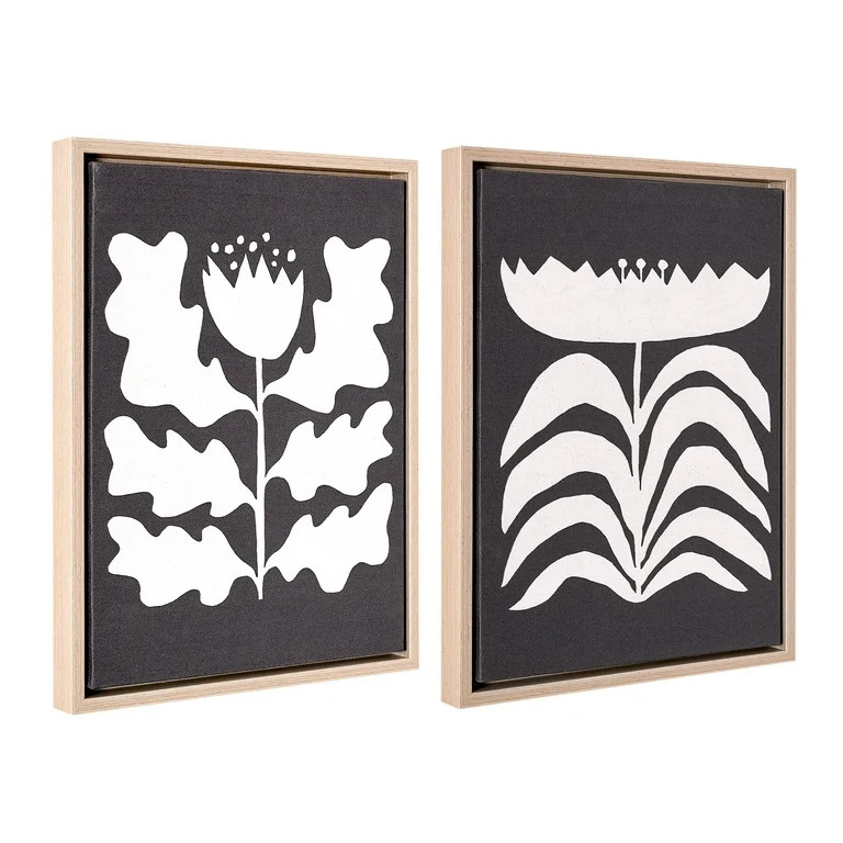 Beautiful Framed Graphic Flower Wall Decor, Set of 2 by Drew Barrymore 13.5" X 17.5" | Walmart (US)