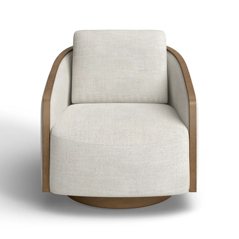 Nieve Upholstered Swivel Barrel Chair | Wayfair North America