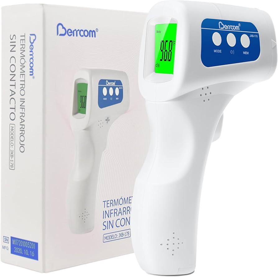 Berrcom Non Contact Forehead Thermometer Digital No-Touch Infrared Thermometer 3 in 1 for Adults ... | Amazon (US)