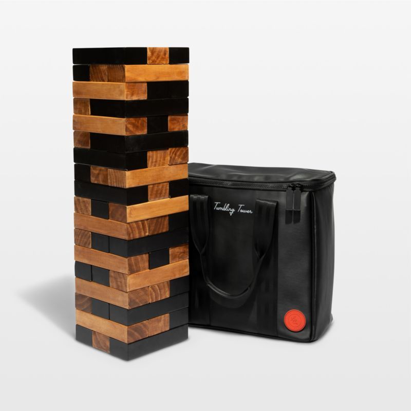 Oversized Tumbling Tower Yard Game 27" + Reviews | Crate & Barrel | Crate & Barrel