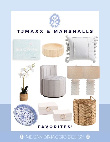 There are so many amazing coastal home finds available online at TJMaxx & Marshalls right now!! 😍🙌🏻 Love this white & blue striped swivel chair, chinoiserie style bowl, tassel pillow, and Pottery Barn dupe braided basket!! Even more picks linked 🤍

#LTKfindsunder50 #LTKsalealert #LTKhome