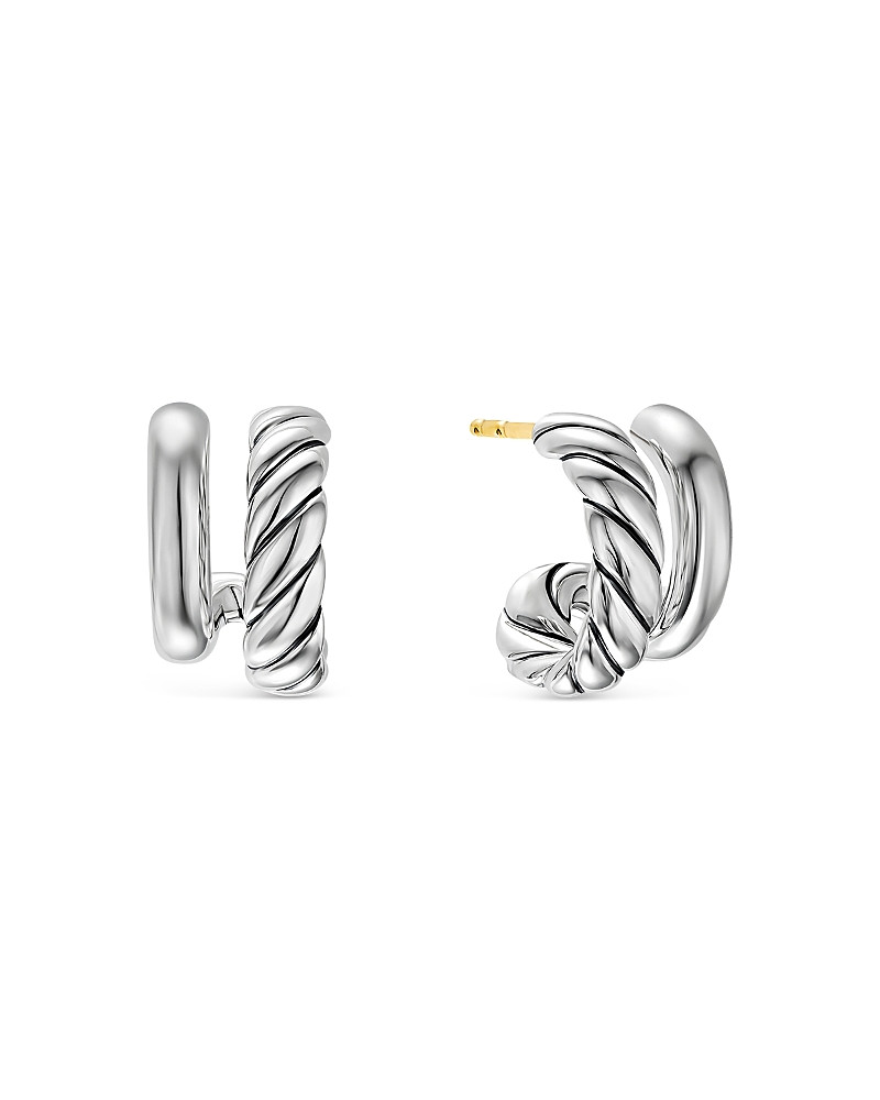 Dy Mercer Double Hoop Huggie Earrings in Sterling Silver, 7.8mm | Bloomingdale's (US)