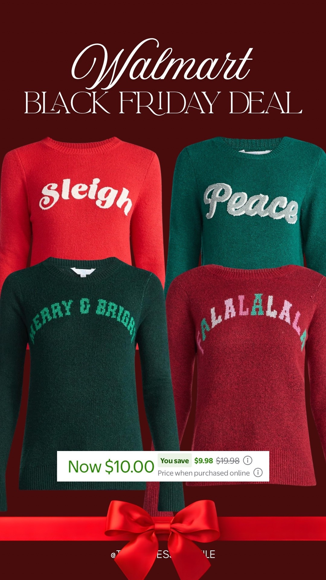 Christmas sweaters on major sale for Black Friday! 

Walmart Black Friday deals, Walmart finds, Walmart deals, Walmart fashion, Walmart style 

#LTKSeasonal #LTKCyberWeek #LTKHoliday