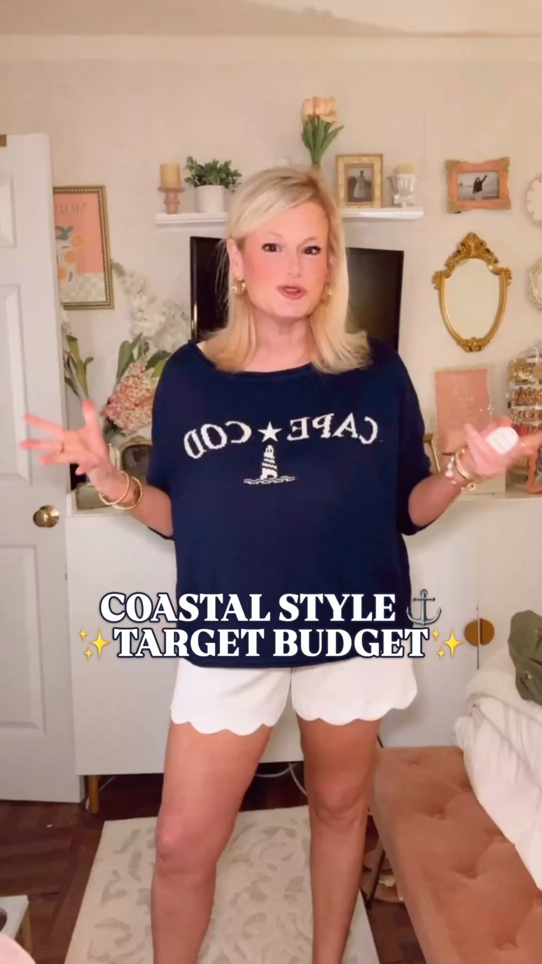 Target coastal sweater, Cape Cod sweater, New England summer style, preppy sweater, boat neck sweater

This Target Cape Cod sweater has the exact coastal summer energy I want in a throw-on layer: navy knit, boat neckline, relaxed shape, drop shoulder sleeves, and that classic New England graphic that makes the whole outfit feel more intentional.

I’m in a large for a cozy fit. It has that easy, slightly relaxed feel that works with white shorts, denim shorts, white jeans, linen pants, straight-leg denim, or tossed over your shoulders with a button down.

This is for cool summer nights, beach trips, lake weekends, Nantucket style outfits, Cape Cod vacations, casual Fourth of July outfits, coastal errands, travel days, and those “need one cute layer” moments. 

It gives coastal grandmother, New England summer, preppy nautical style, Target find, and classic East Coast weekend without the expensive price tag.

If you’re searching for Target sweater, coastal sweater, Cape Cod sweater, Nantucket sweater, New England summer outfit, preppy sweater women, boat neck sweater, navy sweater women, nautical sweater, beach sweater, lake weekend outfit, coastal style women, summer sweater women, Target finds, Target style, casual summer outfit, Fourth of July outfit, preppy summer outfit, East Coast style, affordable preppy style, or coastal grandmother outfit, this one is such a good budget find.

#LTKFindsUnder50 #TargetStyle #TargetFinds #CoastalStyle #PreppyStyle #SummerOutfit #NantucketStyle

#LTKPetite #LTKMidsize #LTKTravel