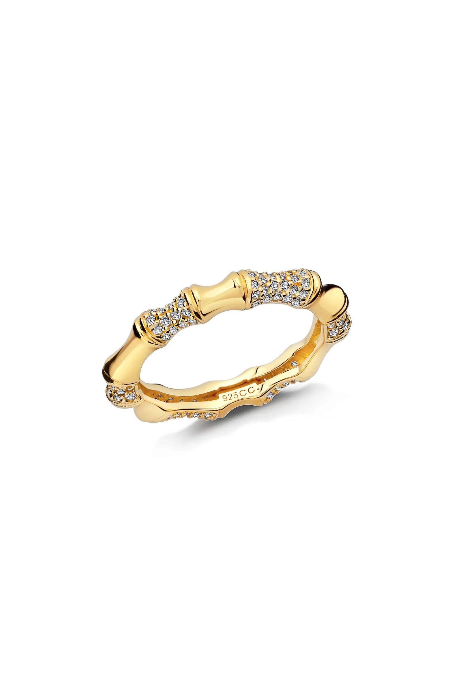 Crislu Bamboo Cubic Zirconia Band Ring | Nordstrom | Nordstrom