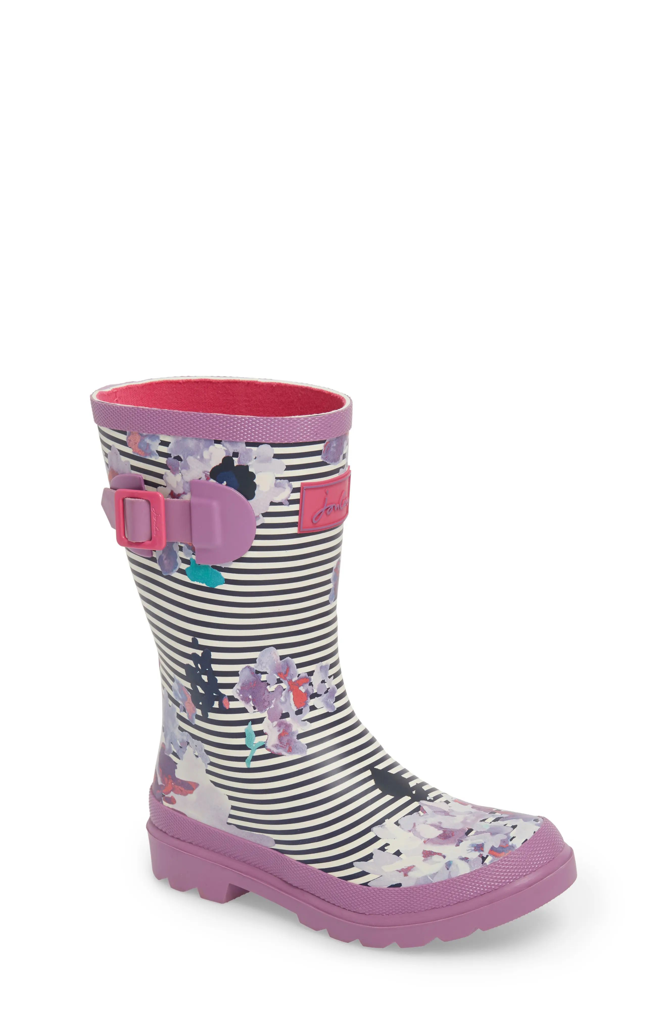 Girl's Joules Mid Height Print Welly Waterproof Rain Boot | Nordstrom