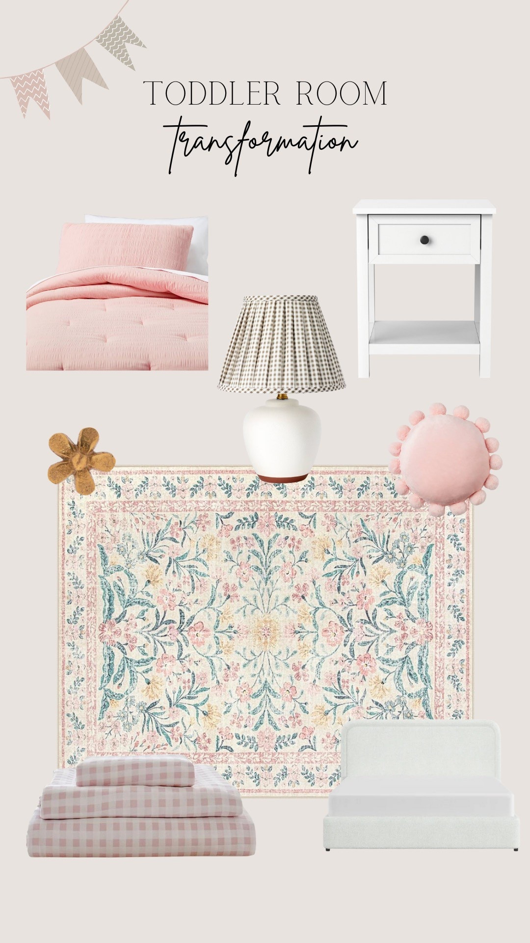 Toddler girl room transformation 🌸🤍✨

#LTKKids #LTKBaby #LTKHome